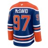 Maillot de Hockey Edmonton Oilers Fanatics Premium Connor McDavid 2024-25 Bleu Domicile - Homme